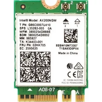Adaptador de rede INTEL Wireless‑6 AX201 M.2 2230 (CNVi) non‑vPro