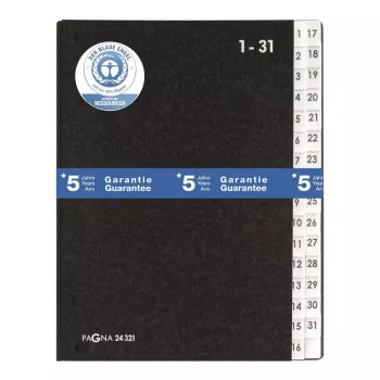 Separador Pagna 24321-04 preto A4