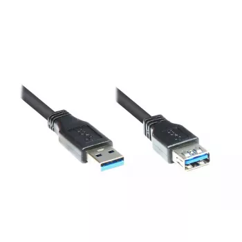 Cabo USB Alcasa 5m USB 3.0 A USB 3.2 Gen 1 preto