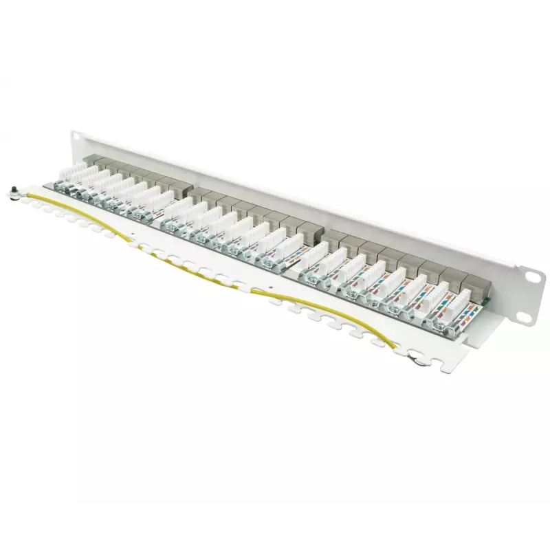 Patch panel Alcasa GC-N0146 0,5U 10 Gigabit Ethernet RJ-45 Cat6a