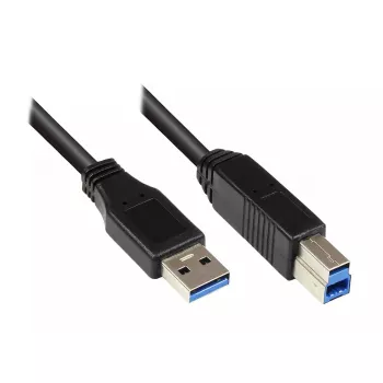 Cabo USB Alcasa 2710-S002 USB 3.2 Gen 1 0,2 m preto