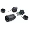 Conector de cabo RJ45 Alcasa IC06-R102 preto cobre plástico gel de sílica