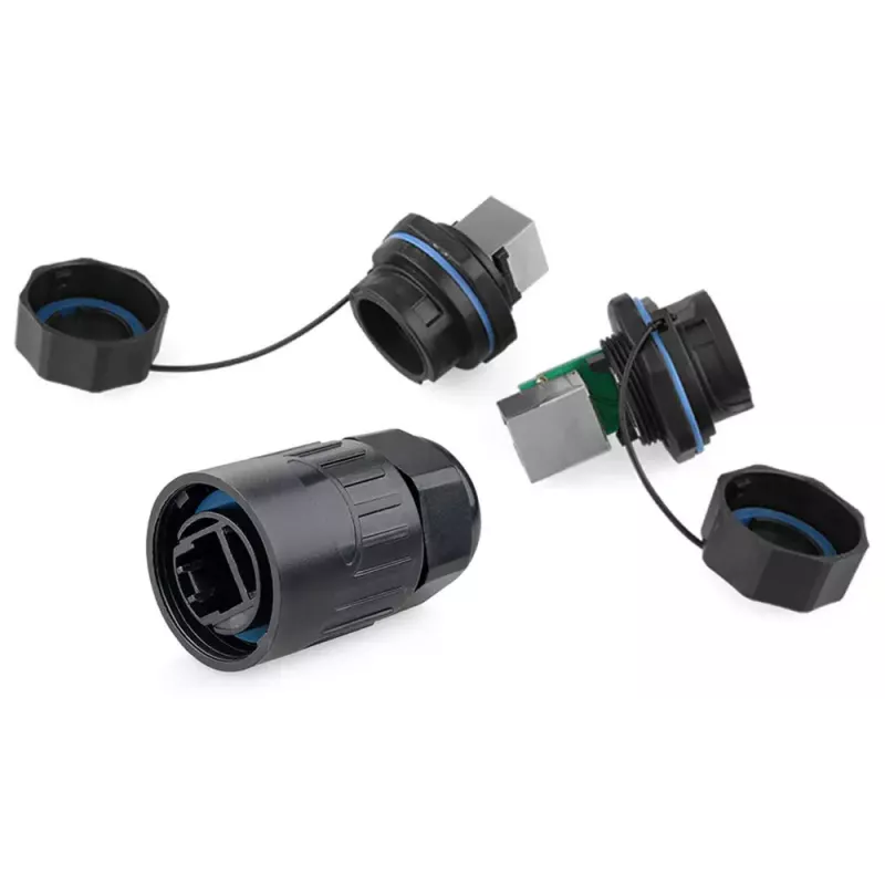 Conector de cabo RJ45 Alcasa IC06-R102 preto cobre plástico gel de sílica