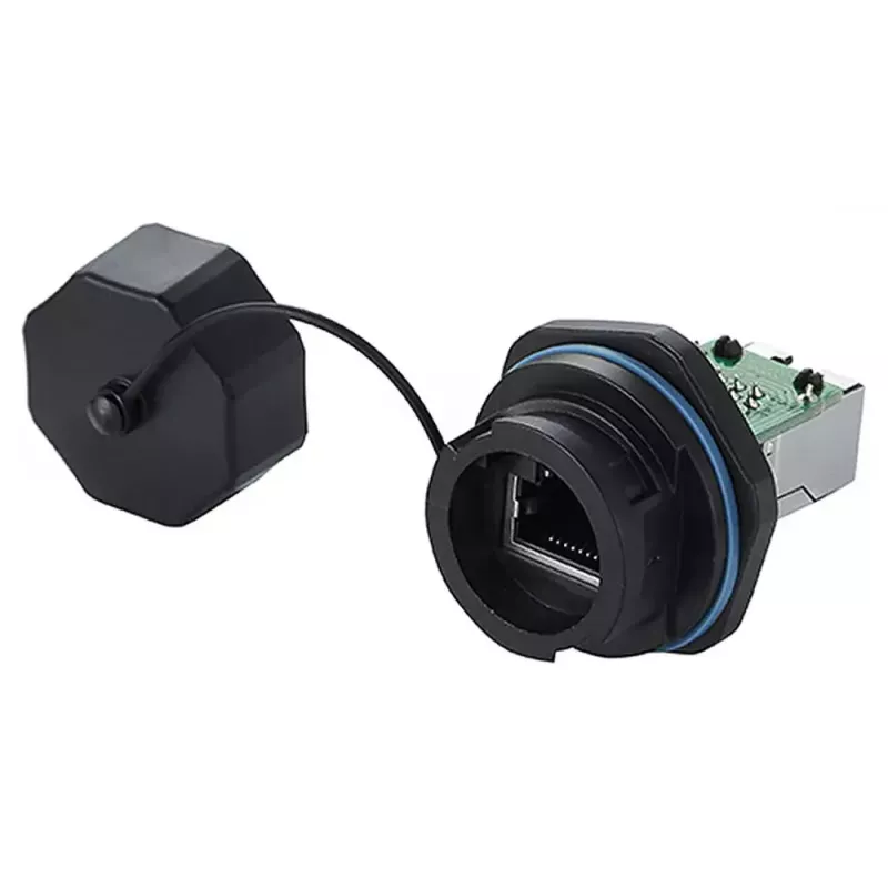 Conector de cabo RJ45 Alcasa IC06-R102 preto cobre plástico gel de sílica
