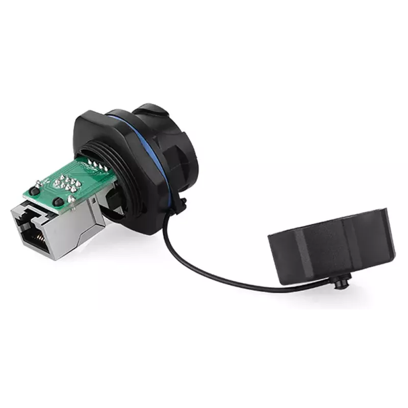 Conector de cabo RJ45 Alcasa IC06-R102 preto cobre plástico gel de sílica