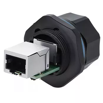 Conector de cabo RJ45 Alcasa IC06-R102 preto cobre plástico gel de sílica