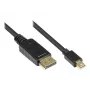 Cabo DisplayPort Alcasa DP-MDP1 1 m Mini DisplayPort preto