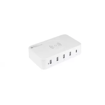 Carregador móvel Alcasa PCA-D005W universal branco AC sem fios carregamento rápido