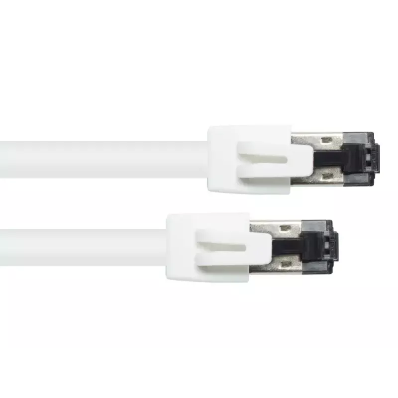 Cabo de rede Alcasa 8080-050W branco 5 m Cat8.1 S/FTP