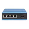 Comutador de rede PoE Digitus 4 portas Fast Ethernet, industrial, não gerido, 1 uplink SFP