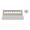 Patch panel DIGITUS de secretária modular em branco, blindado, 8 portas, aço, cinzento, montagem na parede