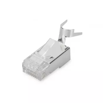 Conector modular Digitus CAT 6A para cabo redondo, blindado, 100 unid. fichas RJ-45