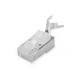 Conector modular Digitus CAT 6A para cabo redondo, blindado, 100 unid. fichas RJ-45