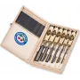 Conjunto de formões Kirschen 1101 HK — 6 peças, caixa de madeira