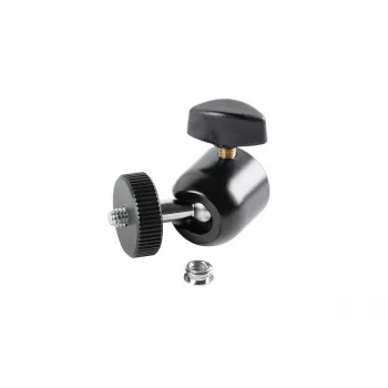 K&M 19695 adaptador de tripé com rótula, preto