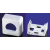 Caixa outlet Telegärtner 25.16.8555, caixa de montagem, 80×40×80 mm, branco