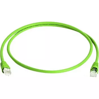 Cabo patch Telegaertner MP8 FS 600 — SFTP Cat.7, ficha RJ-45 macho para macho, 5,0 m, verde