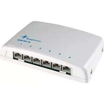 Telegaertner MPD6-HS K Cat.6A mini distribuidor, 6x RJ45, branco alpino