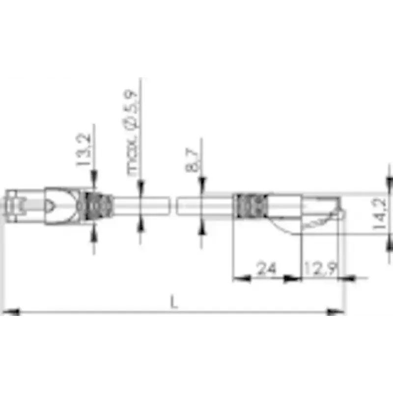 Telegärtner MP8 FS 500 Cat6a S/FTP cabo patch, RJ45-RJ45, 0,25 m