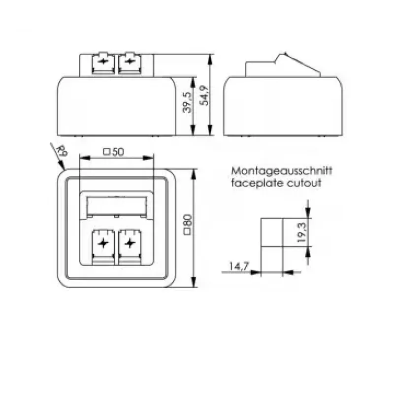 Tomada Telegärtner H02000A0092 branco