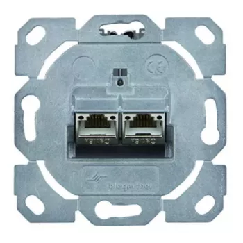 Tomada RJ-45 Telegärtner J00020A0528 metálico 2 módulos categoria 6a
