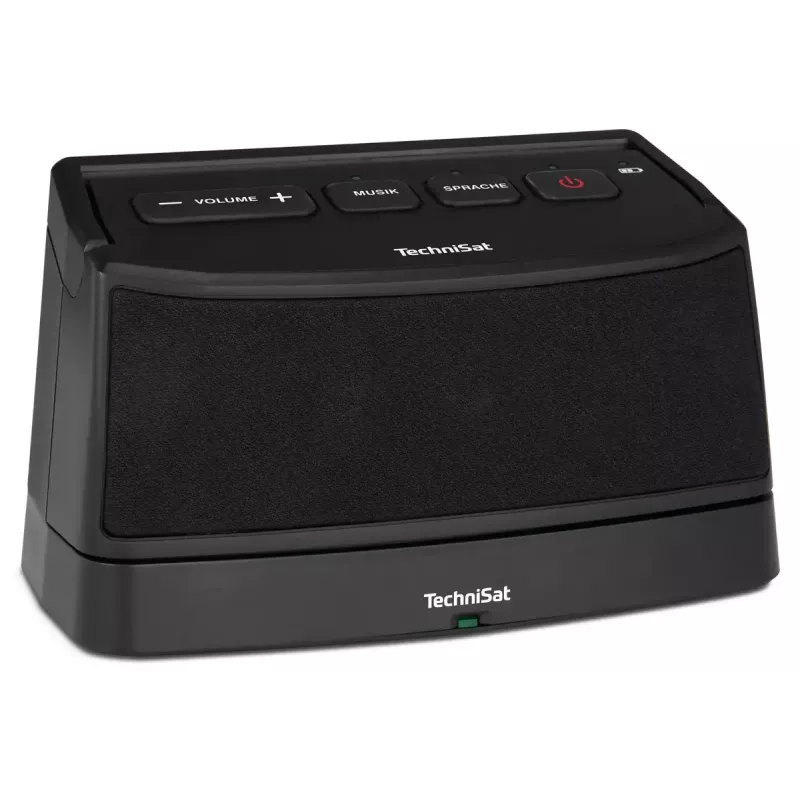 Altifalante estéreo portátil TECHNISAT ISIBOX 1 — 4 W RMS, com fios e sem fios, bateria integrada, USB-C, preto