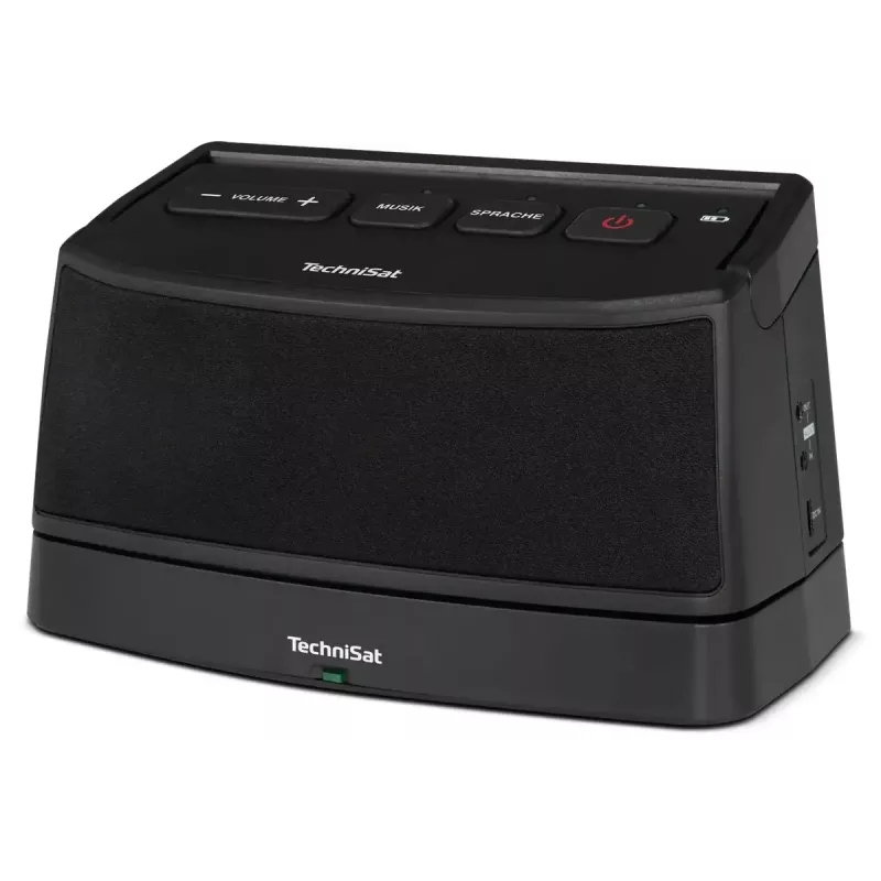 Altifalante estéreo portátil TECHNISAT ISIBOX 1 — 4 W RMS, com fios e sem fios, bateria integrada, USB-C, preto