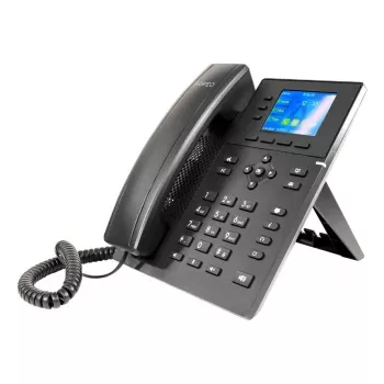 Telefone IP AGFEO T 17 SIP — LCD de 3 linhas, PoE, 320x240, agenda telefónica com 1000 contactos, preto