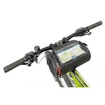 Bolsa de bicicleta TROIKA BKB30/BK frontal 4 L nylon PVC oleado preto