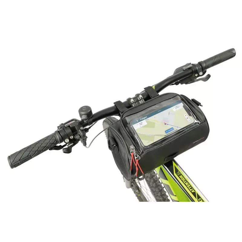 Bolsa de bicicleta TROIKA BKB30/BK frontal 4 L nylon PVC oleado preto