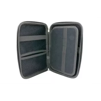 Estojo de maquilhagem/manicure TROIKA CBO11/BK preto pele veludo 160x220x50mm
