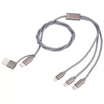 Cabo de carregamento USB-C para USB-A TROIKA CBL30/GY, 1 m, cinzento