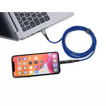 Cabo de carregamento TROIKA SPEEDY XL USB-C 2 m azul