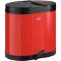 Balde do lixo Wesco Ökosammler Beta vermelho 20 L, modelo 112747, estrutura em aço, abertura com pedal