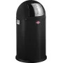 Balde do lixo WESCO Pushboy Jr. 22 L preto mate, tampa de abertura por pressão, balde de cozinha compacto