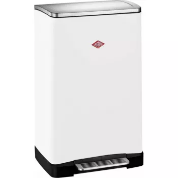 Balde do lixo Wesco Big Double Boy branco mate 112755 — 2 compartimentos