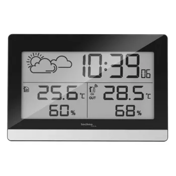 Estação meteorológica digital Technoline WS 9255 preta prateada