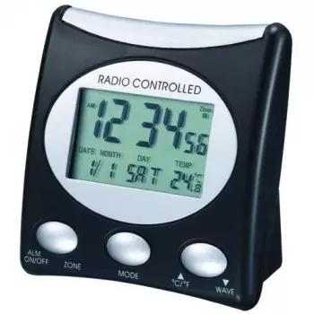 Despertador digital Technoline WT 221 T preto 12/24h LCD
