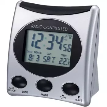 Despertador digital Technoline WT 221 prateado 12/24h LCD