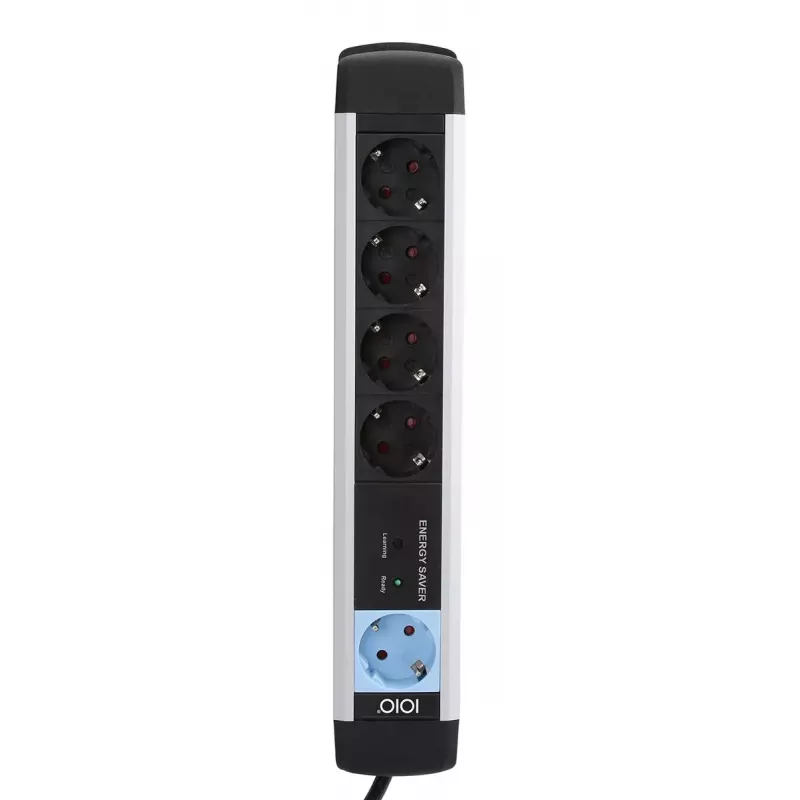 Extensão de energia Olympia MS 2500 1,5 m 5 tomadas AC interior preto prateado