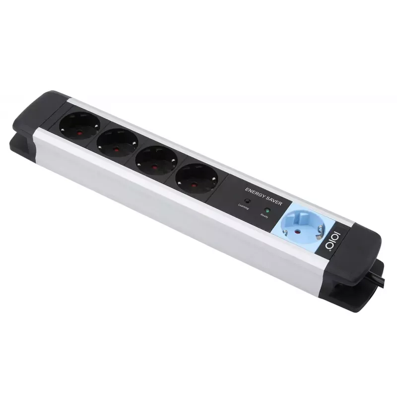 Extensão de energia Olympia MS 2500 1,5 m 5 tomadas AC interior preto prateado