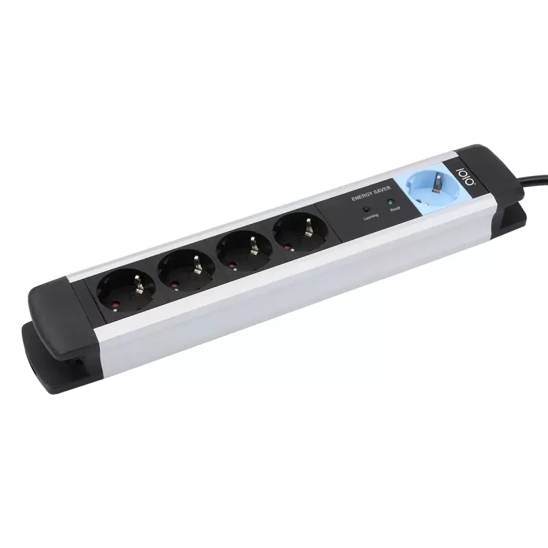 Extensão de energia Olympia MS 2500 1,5 m 5 tomadas AC interior preto prateado