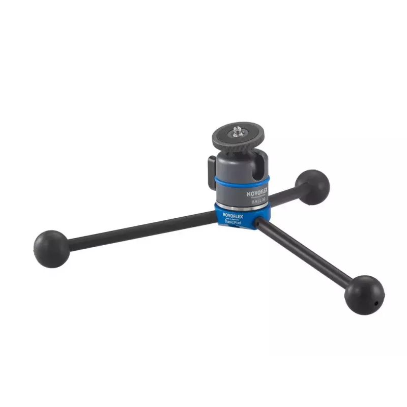 Tripé Novoflex BasicPod Mini para câmaras digitais/de filme preto azul