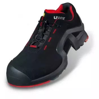 Calçado de segurança Uvex 85162 unissexo adulto preto vermelho poliuretano micro veludo