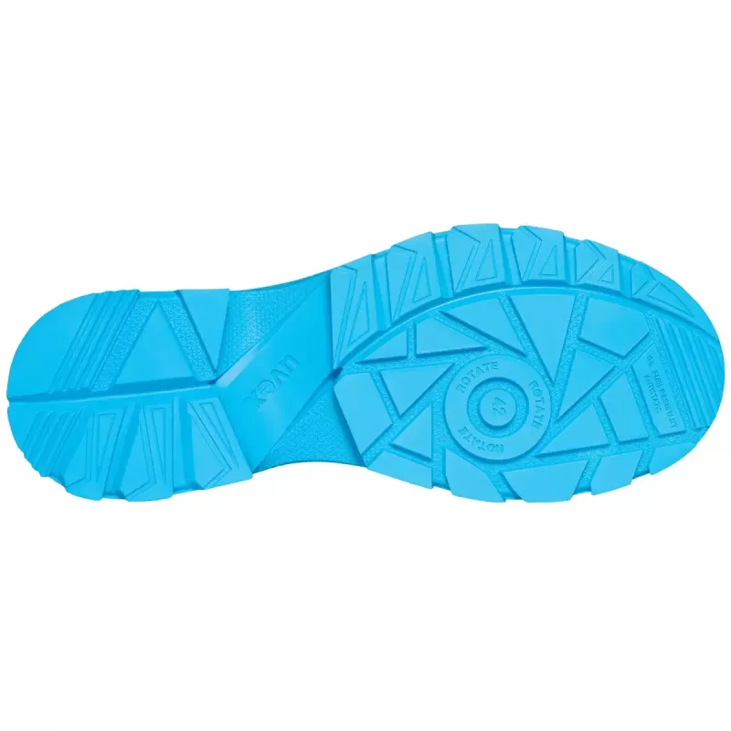 Botas de segurança Uvex xenova BOA S1P unissexo adulto preto azul pele PU