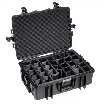 B&W Cases Type 6500 mala clássica preta polipropileno