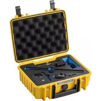 Mala rígida de transporte b&w international PP.41 para DJI Osmo 360 — à prova de água, durável, amarela