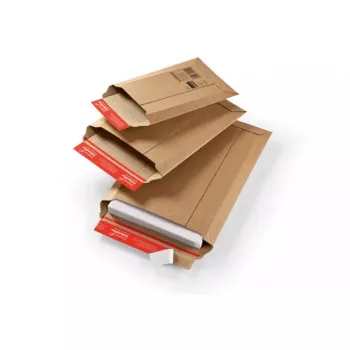 Envelope de envio em cartão Colompac CP010.07 (290 x 400 x 50 mm), castanho, 20 unid.