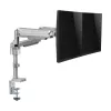 Suporte de monitor com braço de gás duplo Tripp Lite (EATON) DDR1732DAL, para ecrãs de 13–34 polegadas, fixação por grampo ou passagem, ligações USB e áudio, prateado