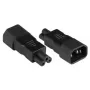 Adaptador de ficha de rede C14 C5 Alcasa PA-1405S preto